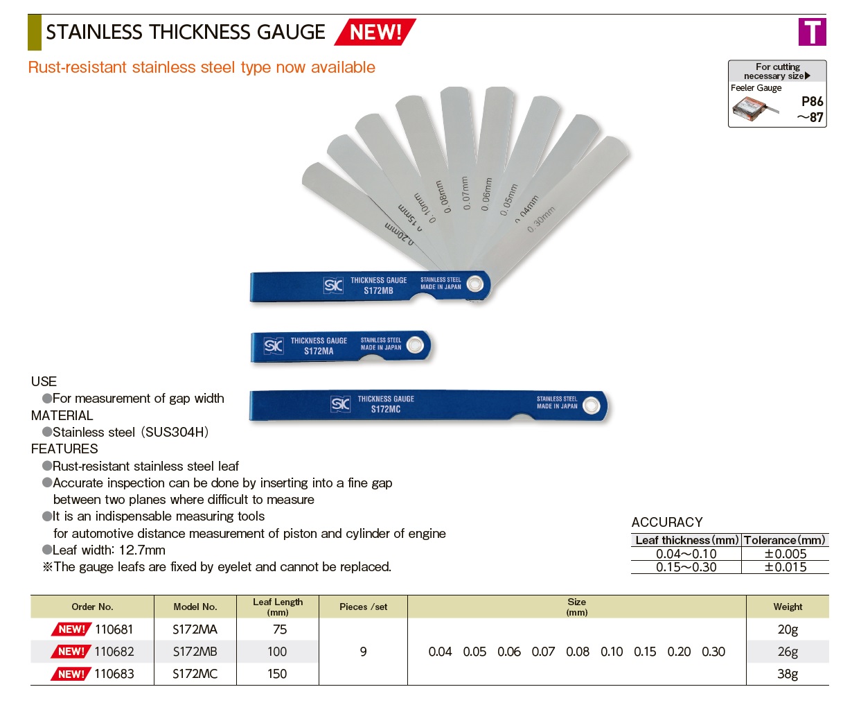 Ichiban Precision Sdn Bhd SK SK Stainless Thickness Gauge